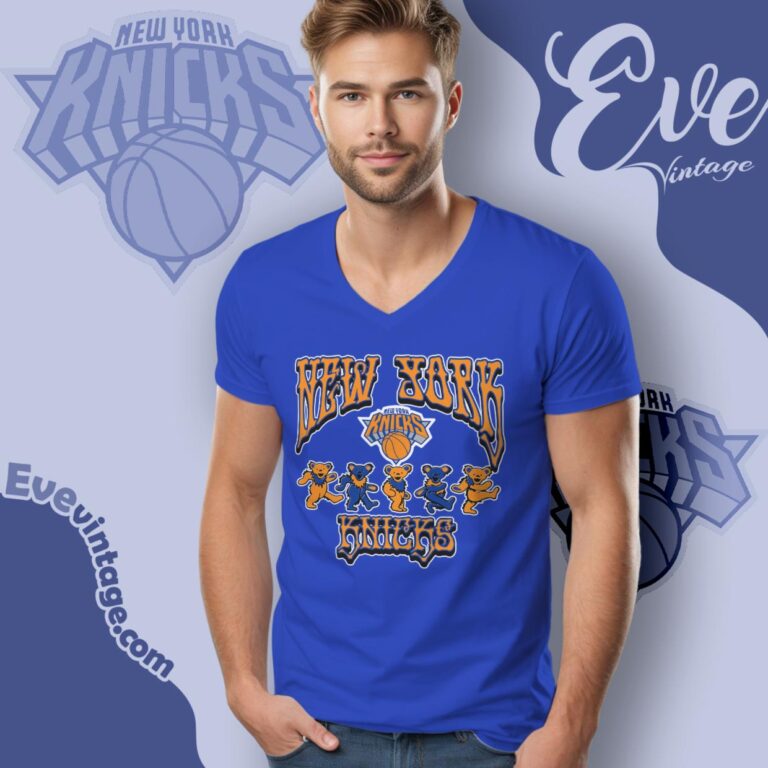 Dancing Bears New York Knicks Grateful Dead Shirt V Neck TShirt Dancing Bears New York Knicks Grateful Dead Shirt V Neck TShirt