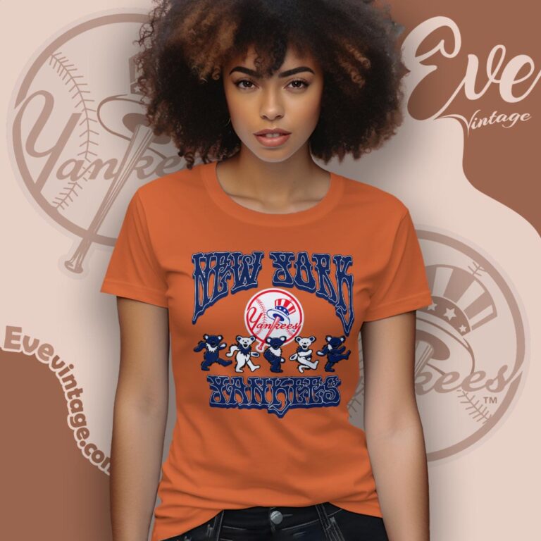 Dancing Bears New York Yankees Grateful Dead Shirt Women T Shirt Dancing Bears New York Yankees Grateful Dead Shirt Women T Shirt