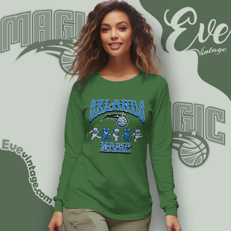 Dancing Bears Orlando Magic Grateful Dead Shirt Long Sleeve Tee Dancing Bears Orlando Magic Grateful Dead Shirt Long Sleeve Tee
