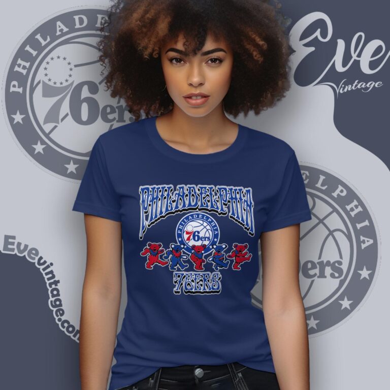 Dancing Bears Philadelphia 76ers Grateful Dead Shirt Women T Shirt Dancing Bears Philadelphia 76ers Grateful Dead Shirt Women T Shirt