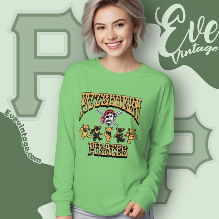 Dancing Bears Pittsburgh Pirates Grateful Dead Shirt Long Sleeve Tee Dancing Bears Pittsburgh Pirates Grateful Dead Shirt Long Sleeve Tee