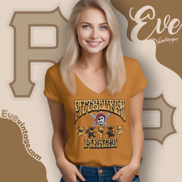 Dancing Bears Pittsburgh Pirates Grateful Dead Shirt V Neck TShirt Dancing Bears Pittsburgh Pirates Grateful Dead Shirt V Neck TShirt