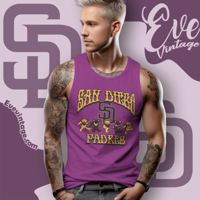 Dancing Bears San Diego Padres Grateful Dead Shirt Tank Top Racerback Dancing Bears San Diego Padres Grateful Dead Shirt Tank Top Racerback
