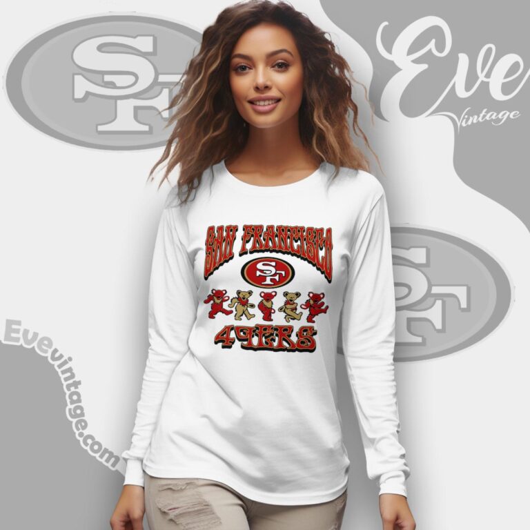 Dancing Bears San Francisco 49ers Grateful Dead Shirt Long Sleeve Tee Dancing Bears San Francisco 49ers Grateful Dead Shirt Long Sleeve Tee