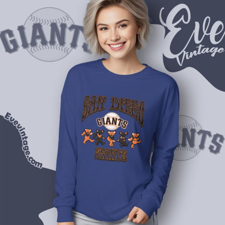 Dancing Bears San Francisco Giants Grateful Dead Shirt Long Sleeve Tee Dancing Bears San Francisco Giants Grateful Dead Shirt Long Sleeve Tee