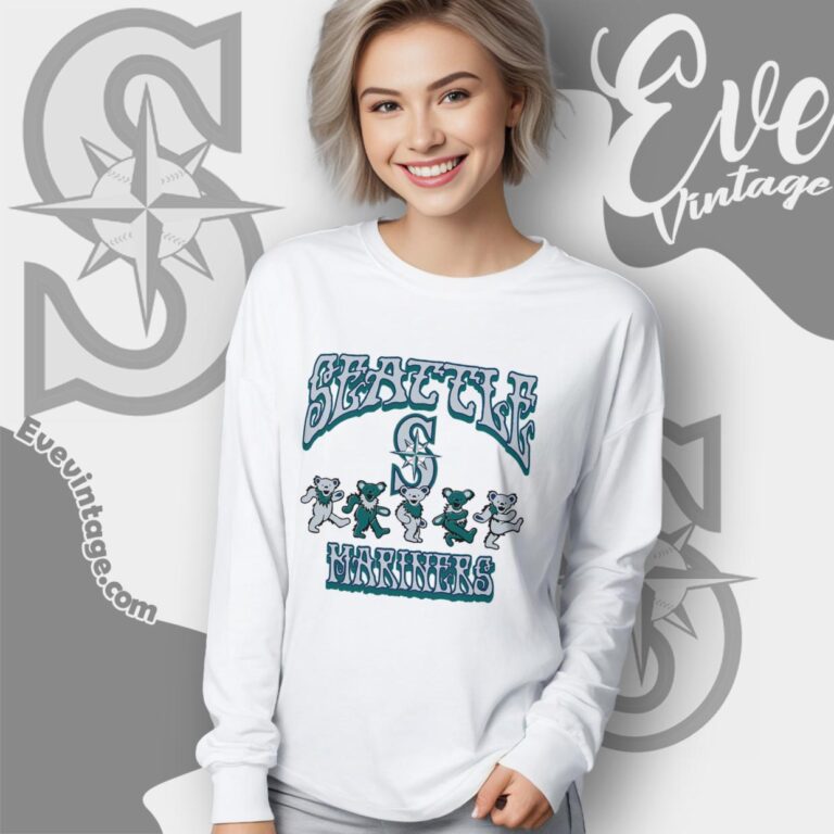 Dancing Bears Seattle Mariners Grateful Dead Shirt Long Sleeve Tee Dancing Bears Seattle Mariners Grateful Dead Shirt Long Sleeve Tee
