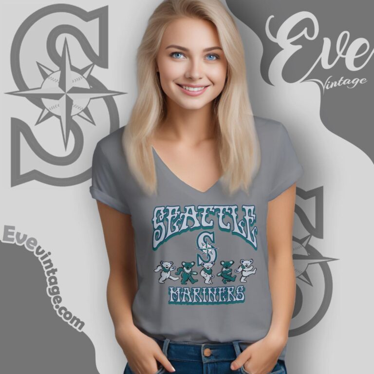 Dancing Bears Seattle Mariners Grateful Dead Shirt V Neck TShirt Dancing Bears Seattle Mariners Grateful Dead Shirt V Neck TShirt