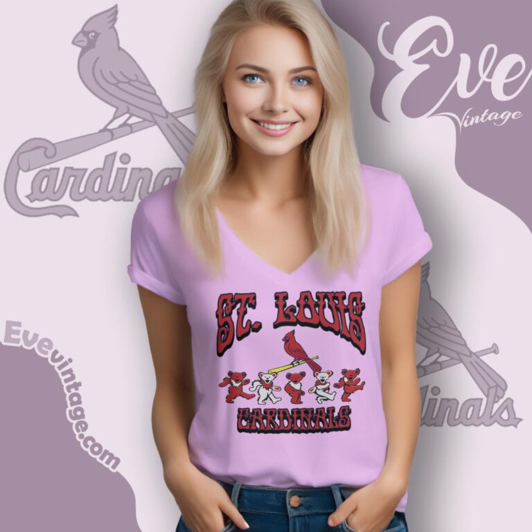 Dancing Bears St Louis Cardinals Grateful Dead Shirt V Neck TShirt Dancing Bears St Louis Cardinals Grateful Dead Shirt V Neck TShirt