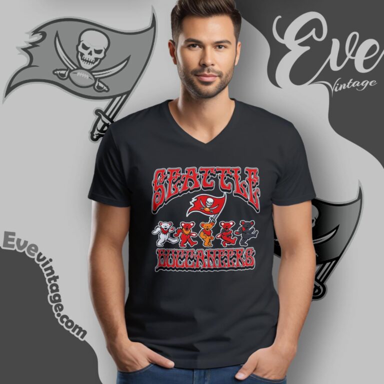 Dancing Bears Tampa Bay Buccaneers Grateful Dead Shirt V Neck TShirt Dancing Bears Tampa Bay Buccaneers Grateful Dead Shirt V Neck TShirt