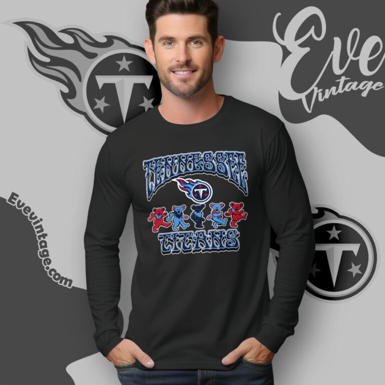 Dancing Bears Tennessee Titans Grateful Dead Shirt Long Sleeve Tee Dancing Bears Tennessee Titans Grateful Dead Shirt Long Sleeve Tee