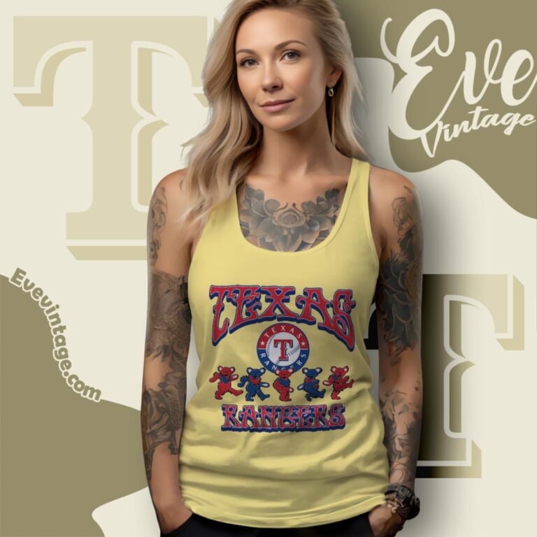 Dancing Bears Texas Rangers Grateful Dead Shirt Tank Top Racerback Dancing Bears Texas Rangers Grateful Dead Shirt Tank Top Racerback