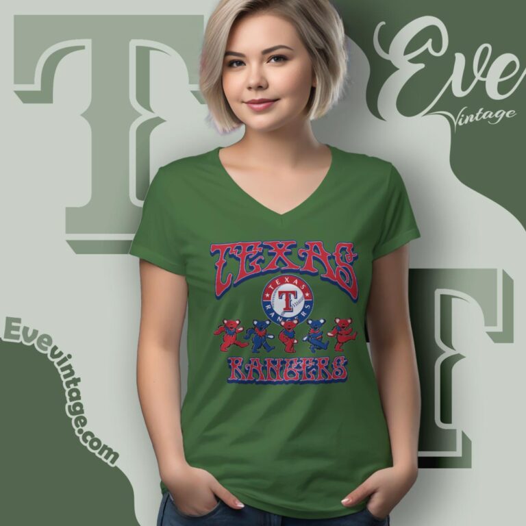 Dancing Bears Texas Rangers Grateful Dead Shirt V Neck TShirt Dancing Bears Texas Rangers Grateful Dead Shirt V Neck TShirt
