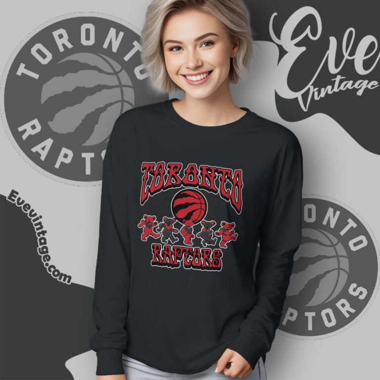 Dancing Bears Toronto Raptors Grateful Dead Shirt Long Sleeve Tee Dancing Bears Toronto Raptors Grateful Dead Shirt Long Sleeve Tee