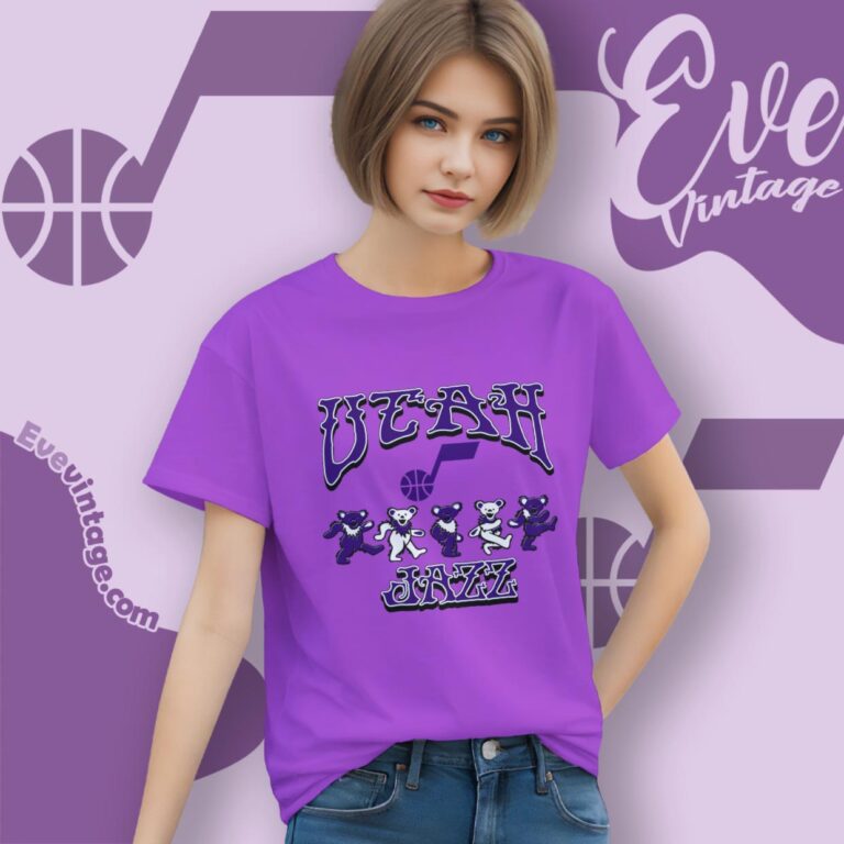 Dancing Bears Utah Jazz Grateful Dead Shirt Women T Shirt Dancing Bears Utah Jazz Grateful Dead Shirt Women T Shirt