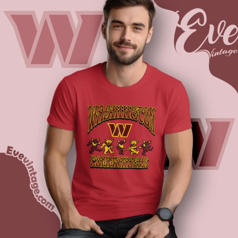 Dancing Bears Washington Commanders Grateful Dead Shirt T Shirt Dancing Bears Washington Commanders Grateful Dead Shirt T Shirt