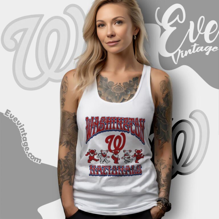 Dancing Bears Washington Nationals Grateful Dead Shirt Tank Top Racerback Dancing Bears Washington Nationals Grateful Dead Shirt Tank Top Racerback
