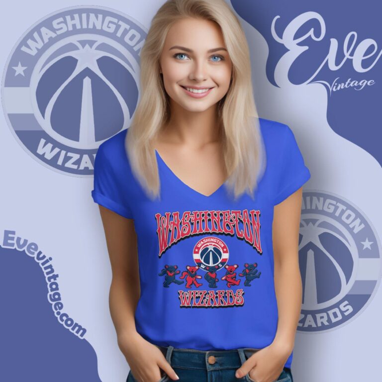 Dancing Bears Washington Wizards Grateful Dead Shirt V Neck TShirt Dancing Bears Washington Wizards Grateful Dead Shirt V Neck TShirt