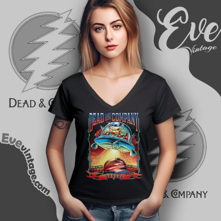 Dead And Co Live At Sphere Shirt Las Vegas June 6 2024 Poster V Neck TShirt Dead And Co Live At Sphere Shirt Las Vegas June 6 2024 Poster V Neck TShirt
