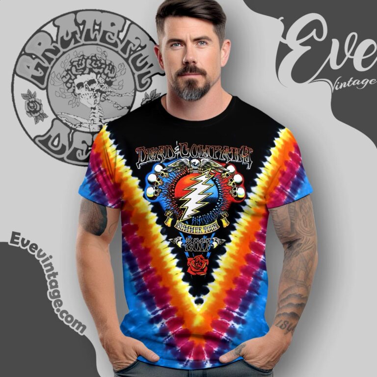 Dead And Company Summer Tour 2017 Official Tie Dye T shirt Dead And Company Summer Tour 2017 Official Tie Dye T shirt