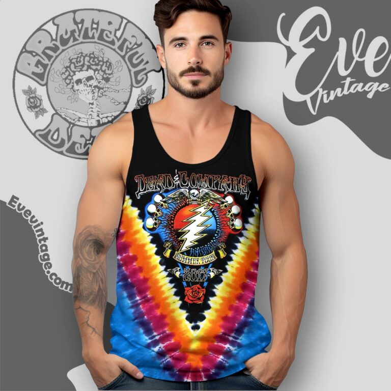 Dead And Company Summer Tour 2017 Official Tie Dye Tank Top Racerback Dead And Company Summer Tour 2017 Official Tie Dye Tank Top Racerback
