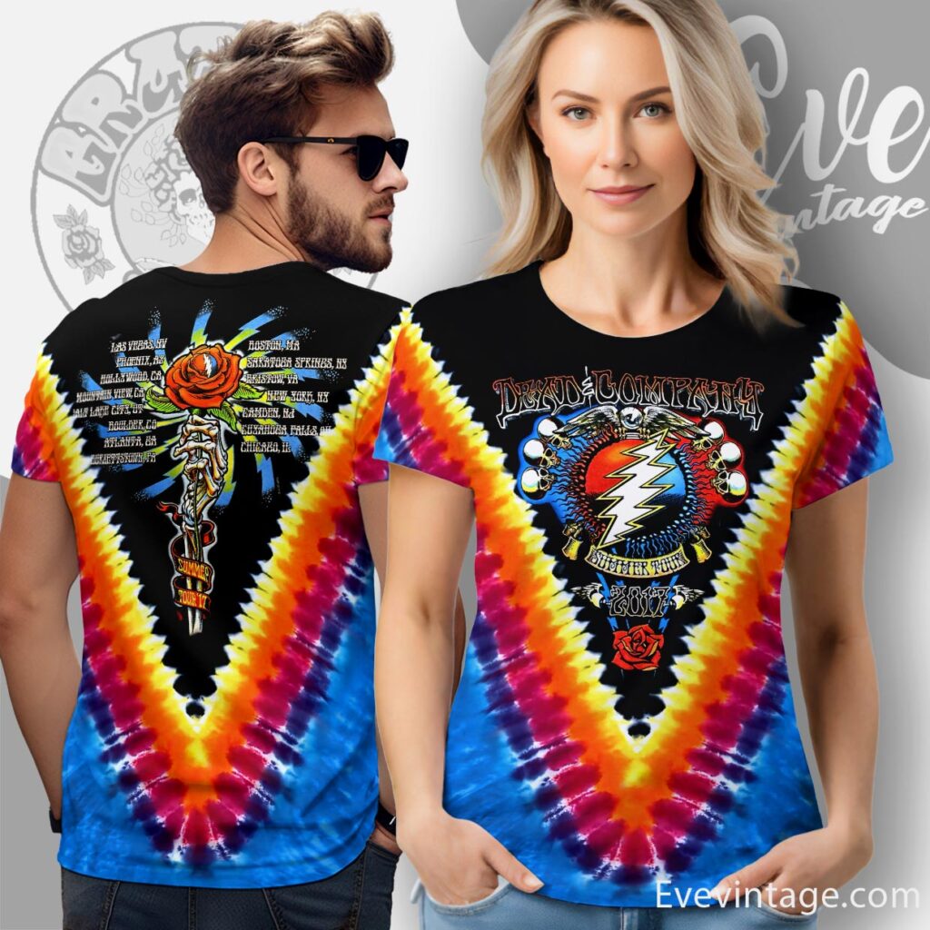 Dead And Company Summer Tour 2017 Tie Dye Official Women T shirt