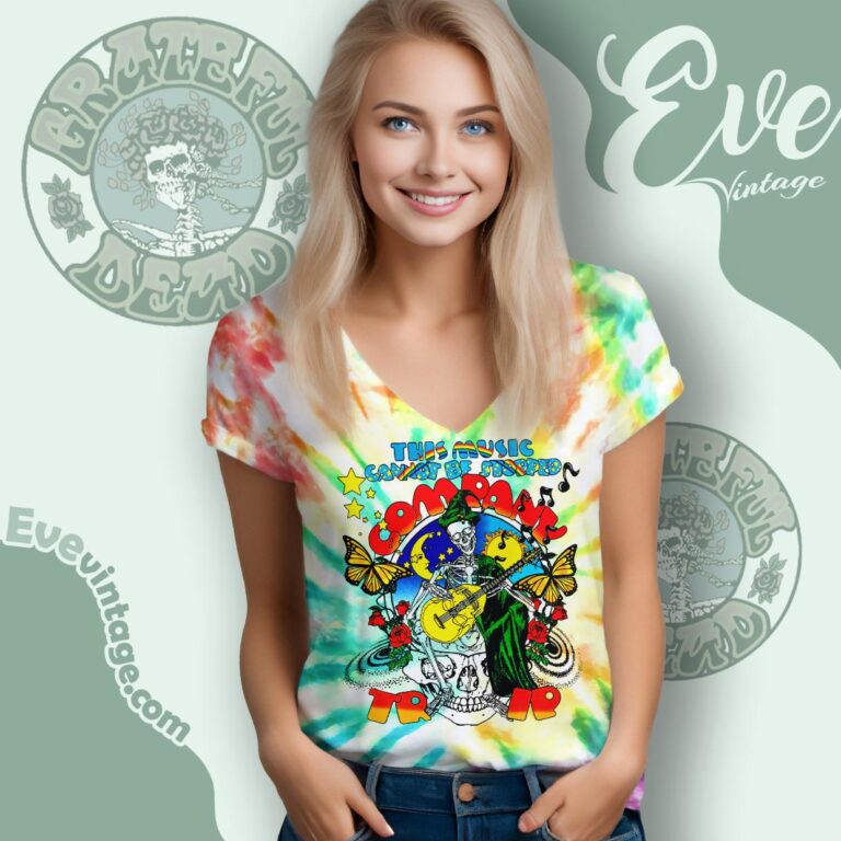 Dead And Company Tour 2021 Trip Tie dye V Neck TShirt Dead And Company Tour 2021 Trip Tie dye V Neck TShirt