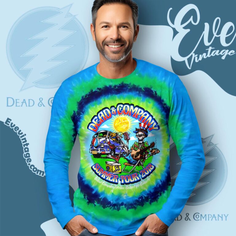 Dead & Co 2018 Summer Tour Tie dye Long Sleeve Tee Dead & Co 2018 Summer Tour Tie dye Long Sleeve Tee