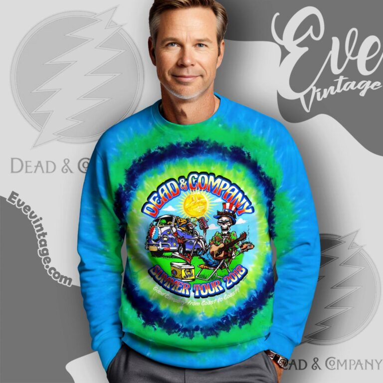 Dead & Co 2018 Summer Tour Tie dye Sweatshirt Dead & Co 2018 Summer Tour Tie dye Sweatshirt