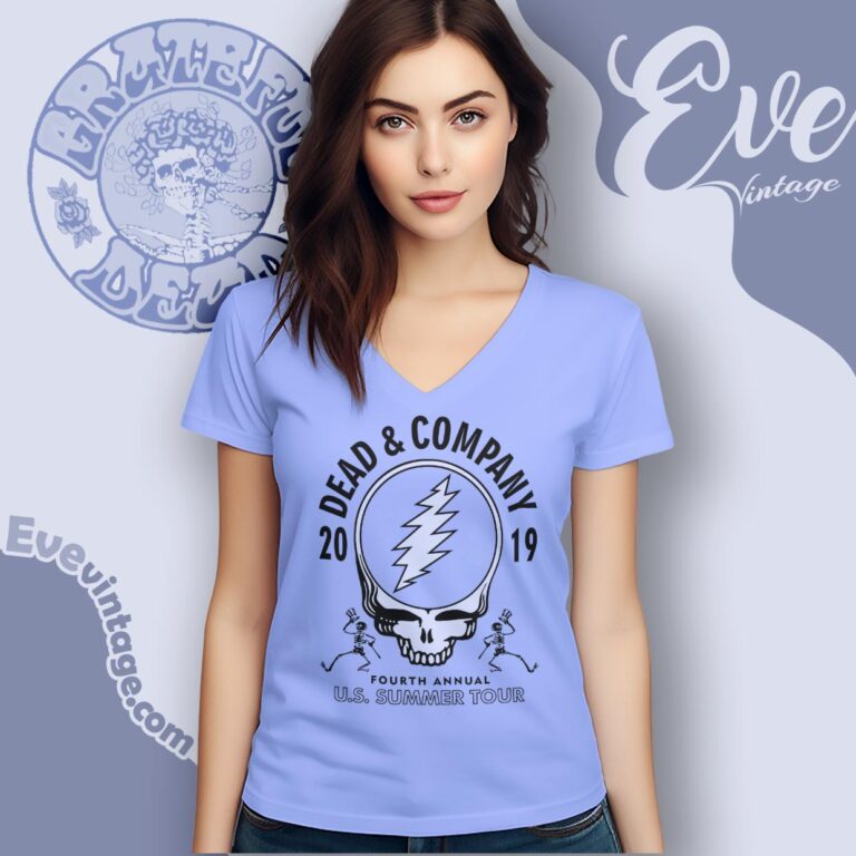 Dead Company 2019 Us Summer Tour Shirt V Neck TShirt Dead Company 2019 Us Summer Tour Shirt V Neck TShirt