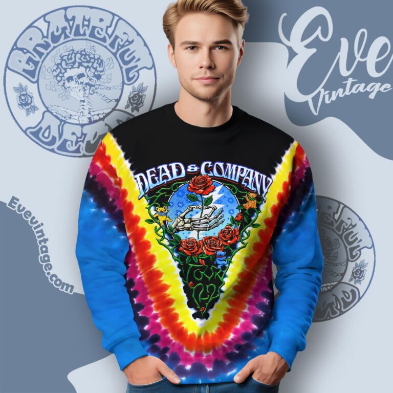 Dead & Company 2022 Summer Tour Tie dye Sweatshirt Dead & Company 2022 Summer Tour Tie dye Sweatshirt
