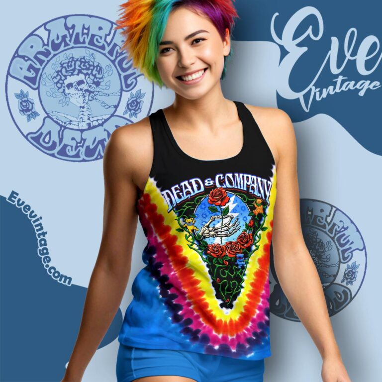 Dead & Company 2022 Summer Tour Tie dye Tank top Dead & Company 2022 Summer Tour Tie dye Tank top