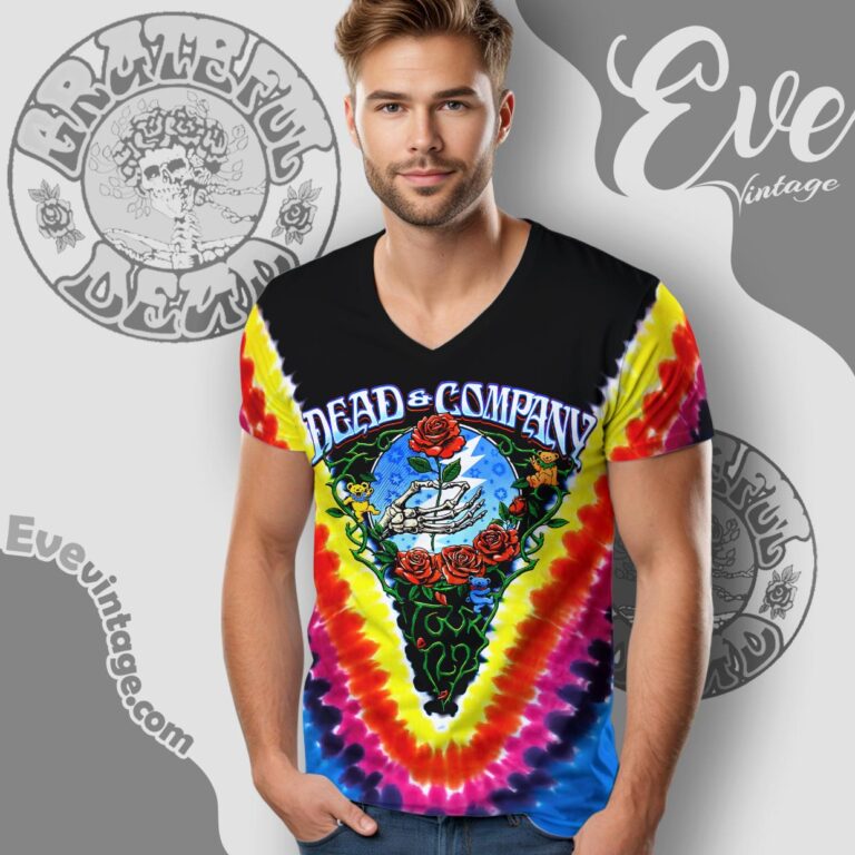 Dead & Company 2022 Summer Tour Tie dye V neck Dead & Company 2022 Summer Tour Tie dye V neck