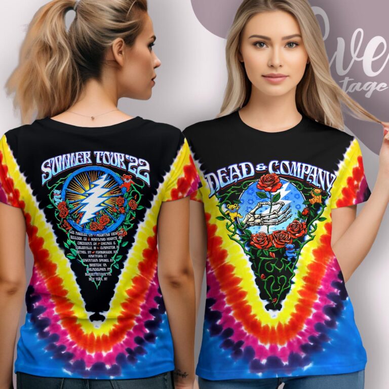 Dead & Company 2022 Summer Tour Tie dye Women T shirt Dead & Company 2022 Summer Tour Tie dye Women T shirt