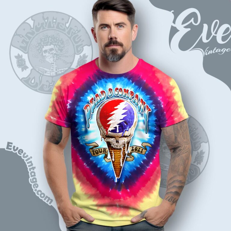 Dead Company Ice Cream Stealie Tour 2021 Tie dye Shirt T Shirt Dead Company Ice Cream Stealie Tour 2021 Tie dye Shirt T Shirt