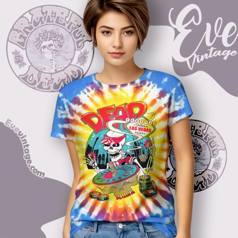 Dead Forever Las Vegas 2024 Tie dye Women T shirt Dead Forever Las Vegas 2024 Tie dye Women T shirt