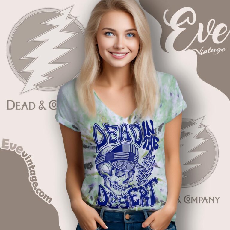 Dead In The Desert Sphere Ice 2024 Tie dye V Neck TShirt Dead In The Desert Sphere Ice 2024 Tie dye V Neck TShirt