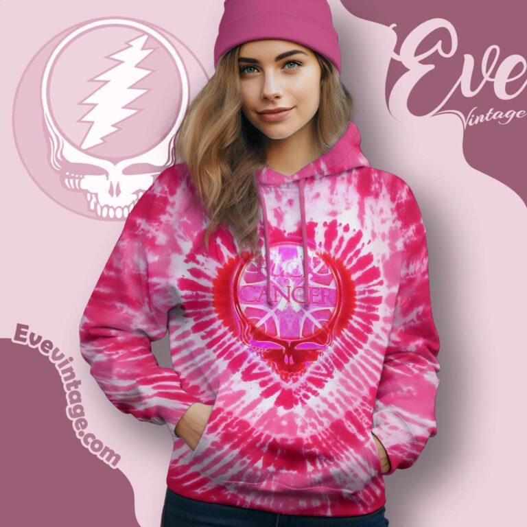 Deadhead Beat Cancer Steal Your Face Tie dye Hoodie Deadhead Beat Cancer Steal Your Face Tie dye Hoodie