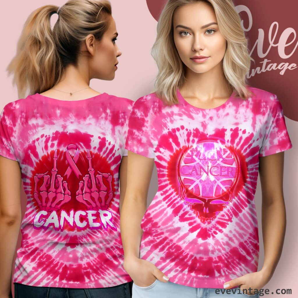 Deadhead Beat Cancer Steal Your Face Tie-Dye Shirt