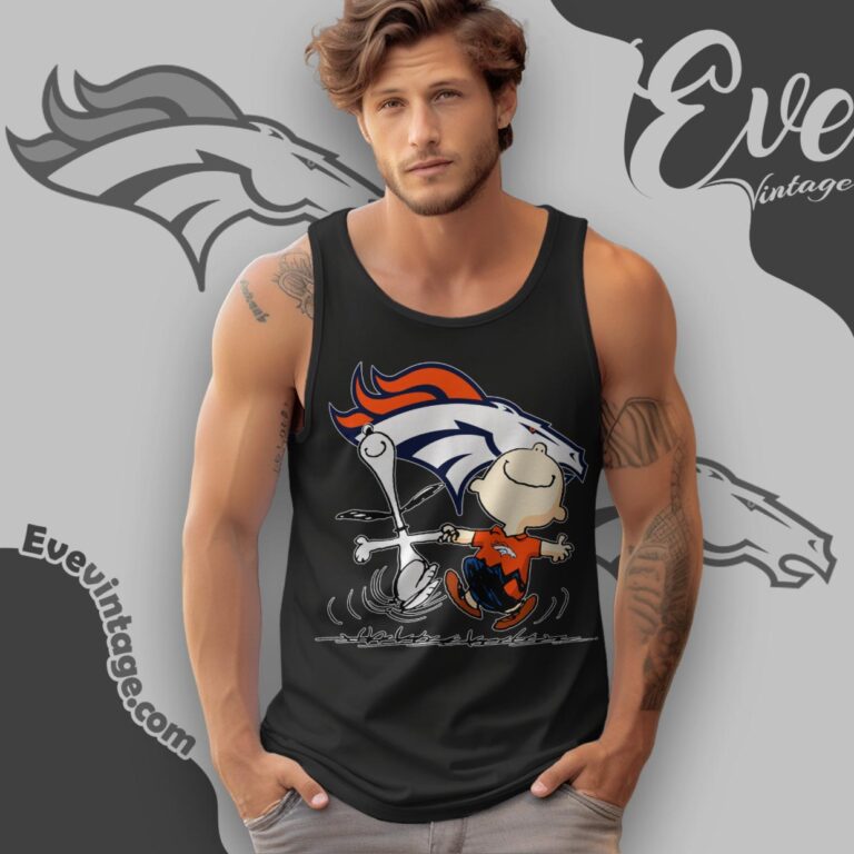 Denver Broncos Charlie Brown Snoopy Happy Dancing Shirt Tank Top Racerback Denver Broncos Charlie Brown Snoopy Happy Dancing Shirt Tank Top Racerback