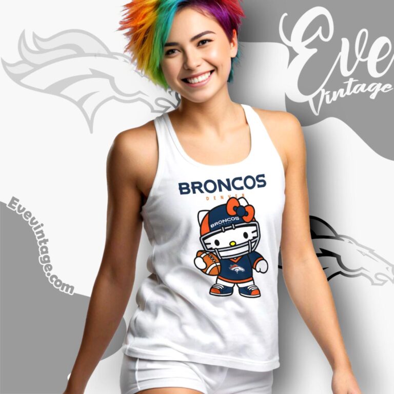 Denver Broncos Hello Kitty Shirt Tank Top Racerback Denver Broncos Hello Kitty Shirt Tank Top Racerback
