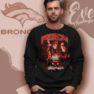 Denver Broncos Horror Halloween Sweatshirt