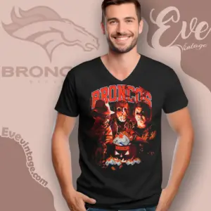 Denver Broncos Horror Halloween V Neck TShirt