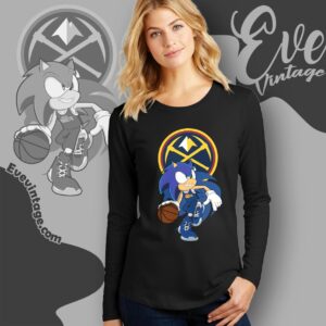 Denver Nuggets Sonic The Hedgehog Shirt Long Sleeve Tee