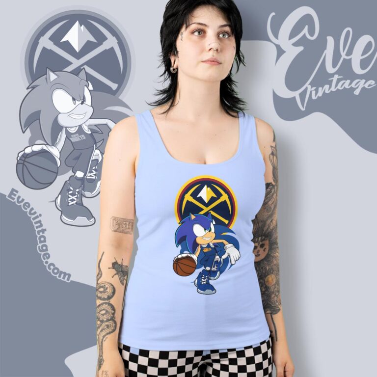 Denver Nuggets Sonic The Hedgehog Shirt Tank Top Racerback Denver Nuggets Sonic The Hedgehog Shirt Tank Top Racerback