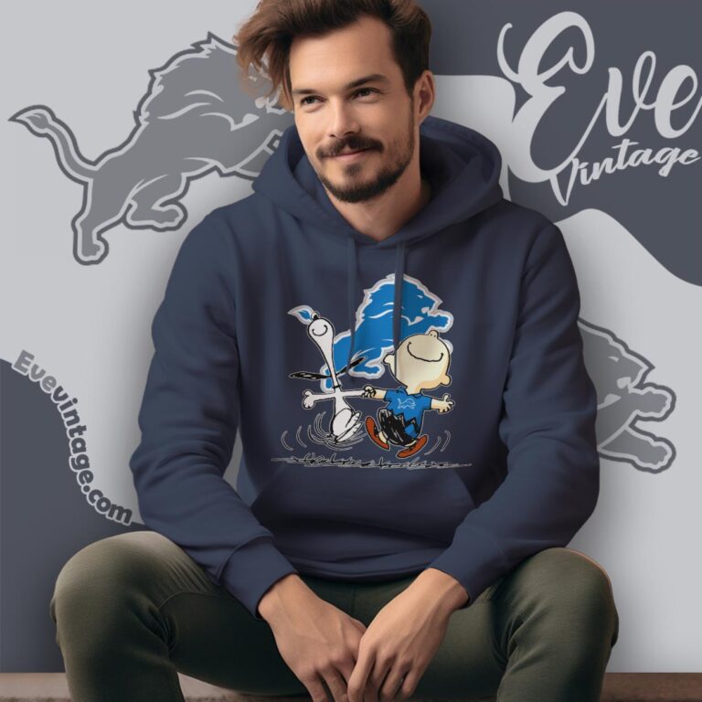 Detroit Lions Charlie Brown Snoopy Happy Dancing Shirt Hoodie Detroit Lions Charlie Brown Snoopy Happy Dancing Shirt Hoodie