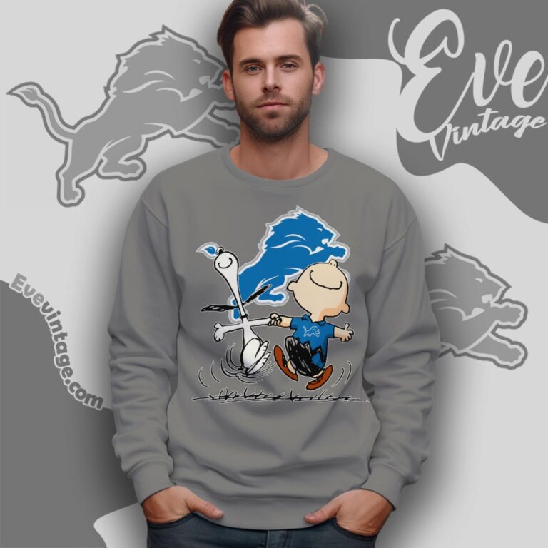 Detroit Lions Charlie Brown Snoopy Happy Dancing Shirt Sweatshirt Detroit Lions Charlie Brown Snoopy Happy Dancing Shirt Sweatshirt