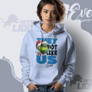 Detroit Lions Grinch Shirt They Not Like Us Lionmas Christmas Tee Hoodie