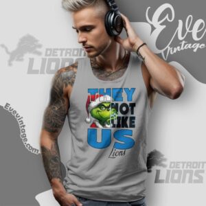 Detroit Lions Grinch Shirt They Not Like Us Lionmas Christmas Tee Tank Top Racerback