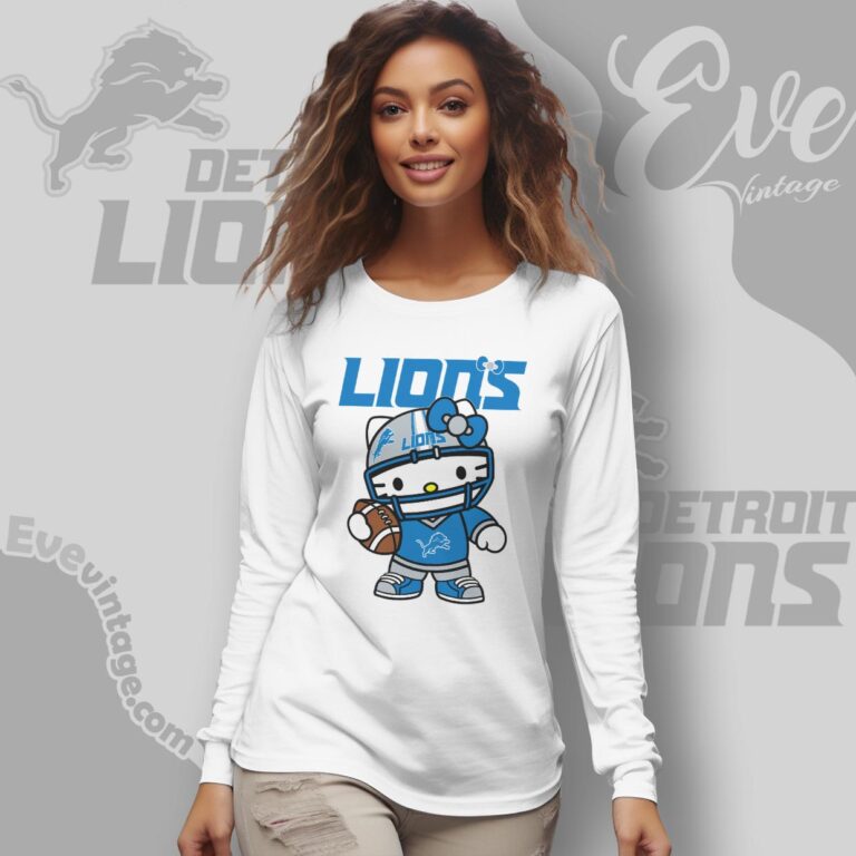 Detroit Lions Hello Kitty Long Sleeve Tee Detroit Lions Hello Kitty Long Sleeve Tee