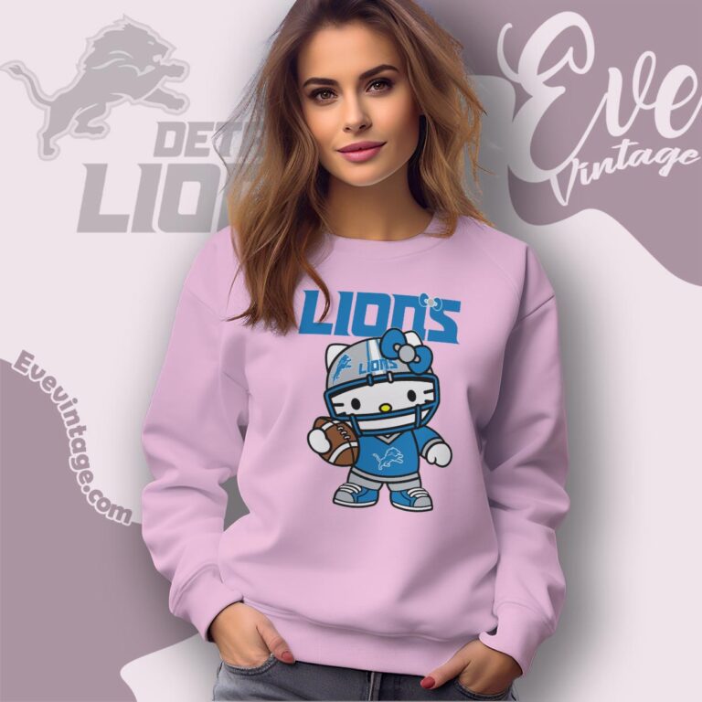 Detroit Lions Hello Kitty Sweatshirt Detroit Lions Hello Kitty Sweatshirt